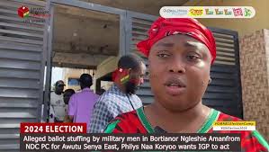 Alleged ballot stuffing by military men in Bortianor Ngleshie Amanfrom