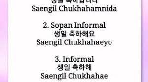Saengil chukhahamnida kang ji hwan oppa =d. Lirik Lagu Ulang Tahun Bahasa Korea