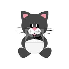 Dessin animé mignon de chat illustration stock image, 260 dibujos de gatos para colorear oh kids Dessin Anime Mignon Chat Noir Assis Peintures Murales Tableaux Peur Mal Scarey Myloview Fr