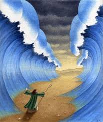 Bible Moses Parting The Red Sea Parting The Red Sea Bible Art Moses Red Sea