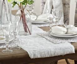 Robot Check White Table Cover Dining Room Centerpiece Christmas Dining Room