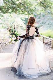 On Sale Splendid Black Wedding Dresses Long Sleeves Black Long Bridal Gown Wedding Dresses 2019 Gothic Wedding Dress Black Wedding Dresses Wedding Dresses Lace