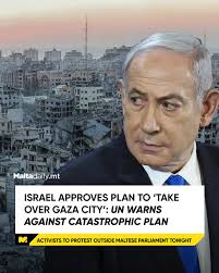 Israel's security cabinet has approved a plan to take control of Gaza City  as part of a 'broader strategy to defeat Hamas.' Prime Minister Netanyahu's  office confirmed the plan, outlining five main