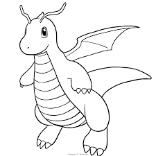 Download this adorable dog printable to delight your child. Dragonite From Pokemon Coloring Page