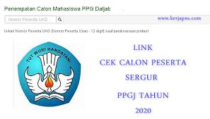 Pada tahun 2015, rerata nasional ukg guru sma dan smk relatif rendah, yaitu sebesar 53,02. Cara Cek Peserta Sergur Ppgj 2020