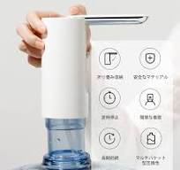 「90度折り畳み」 ウォーターボトルポンプ 自動給水 電動 ウォーターポンプ 給水器 飲料水 吸水 電気 ポンプ 携帯用 USB充電式 1秒で水がでる 1200mAh 小型 コンパクト 静音 アウトドア 卓上対応 ホワイト