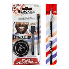 Featuring a unique formula that does not run or wipe off. Amazon Com Black Ice Barber Detailing Kit Enhance Beard Mustache Sharp Hairline Brush Color 1 Free Black Ice Spray Barber Pencil Charcoal Black 1 Free Spray Barber Pencil Pencil Black Beauty