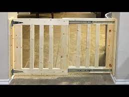 8 Diy Sliding Baby Gate Youtube Diy Dog Gate Wood Baby Gate Diy Baby Gate