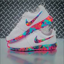 These Are Different Neon Colors On White Nike Shoes They Are Women S Size 7 White Nikes Nike Free Shoes Nike Shoes