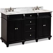 Homedepot.com has been visited by 1m+ users in the past month Jeffrey Alexander Douglas Painted Black Double Sink Bathroom Vanity With White Marble Top Porcelain Sink Measuring 60 W X 22 D X 36 H By Jeffrey Alexander Kitchensource Com