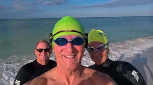 From Garry Fenimore Tom Dougherty and Lisa Dougherty at Manatee Ave & Gulf  Drive Holmes Beach FL . . Here's your trio of hogfish for today. Water  conditions were pretty! . #NewWaveSwimBuoy #