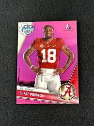 2023 Bowman U Chrome SHAZZ PRESTON 1st Bowman Pink Refractor #59 Alabama