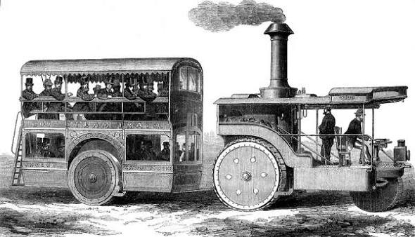 1871 Road Steamer Print - Indian Government Transport. Art Prints, Posters & Puzzles from Heritage Images