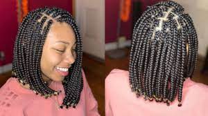 How To Asymmetrical Braided Bob Youtube