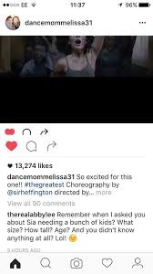 Check spelling or type a new query. Abby Lee Miller Throwing Shade At Melissa On Instagram Over Sia S New Video Dancemoms
