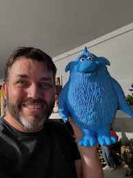 My biggest 3-D print yet. It's the mighty Thog from The Muppet Show.  Sculpted by me in Nomad Sculpt and printed in two sections
