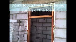 The frames of units shall be temporarily fixed in the wall openings with the use of wooden wedges at the jamb, head, and sill. Door Frame Installation Wmv Youtube