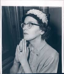 1962 Photo Mrs Sharon Weese Court Case Outcome Daughter Glasses Woman