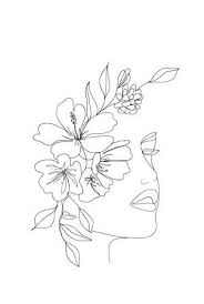 Floral Line Art In 2020 Abstract Face Art Hand Art Drawing Line Art Drawings