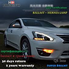 Hireno Headlamp For 2013 2015 Nissan Altima Teana Headlight Assembly Led Drl Angel Lens Double Beam Hid Xenon 2pcs Nissan Altima Headlight Assembly Altima