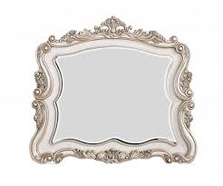 Acme furniture 27007ek ragenardus bed, eastern king, fabric/antique white. Acme Furniture Gorsedd Mirror In Antique White 27444