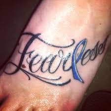 40 dark blue ribbon temporary tattoos: Colon Cancer Tattoos
