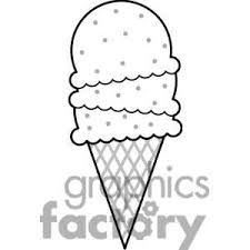 Black And White Cartoon Ice Cream Clipart Clip Art Of Triple Decker Ice Cream Cone 381637 Clip Art Clipart Black And White Ice Cream Clipart