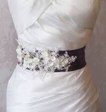 Pin By Jennifer Disney On Hair Accessories Bridal Sash White Bridal Sash Deep Purple Wedding