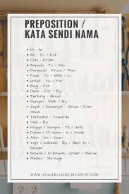 (ada 7 hari dalam satu minggu). Malay Language Bahasa Melayu Malaysia Language Preposition Place Time Kata Sendi Nama Learn English Words English Vocabulary Words English Words