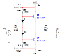 transistors - Use of diodes and resistors in a push-pull ...