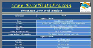 Laying off or terminating an employee is sometimes necessary in business. Download Employee Termination Letter Excel Template Exceldatapro