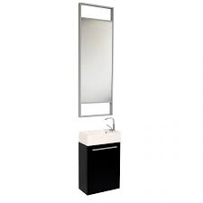 Bathroom vanity cabinets with tops (956) vanities with tops (1). 15 5 Inch Small Black Modern Wall Mount Bathroom Vanity Set On Sale