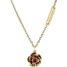 Marc Jacobs Small Flower Necklace 55 Liked On Polyvore Featuring Jewelry Necklaces Gold Blossom Necklace Go Necklace Pendant Necklace Necklace Designs