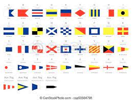 Code flags and the phonetic alphabet alphabets come in many varying forms depending on the way you are spoken words from an approved list are substituted for letters. International Maritime Signal Nautical Flags Morse Alphabet Isolated On White Background Canstock
