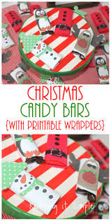 Holiday christmas chocolate bar wrapper free printable. Easy Christmas Treat Candy Bars With Printable Wrappers Keeping It Simple
