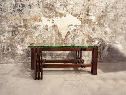 (length x width x height) iron base: Coffee Table With Wooden Base Glass Top Italy 1950s For Sale At Pamono
