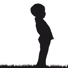 Silhouet Een Zwarte Tekening Waarbij Je Alleen Het Profil Ziet Verder Zie Je Er Geen Inhoud In Alleen Boy Silhouette Silhouette Stencil Silhouette Clip Art