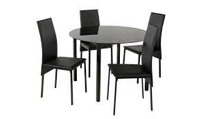 Get 50% off retail prices & free shipping on all orders! Buy Argos Home Lido Glass Round Dining Table 4 Black Chairs Dining Table And Chair Sets Argos