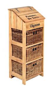 Meuble A Legumes En Pin Et Rotin Sur Jardindeco Rangement Legumes Roulette Pour Meuble Meuble Tv En Metal