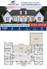 Effortlessly elegant, these homes offer an approach to earthy and chic living with a focus on old world charm that blends beautifully with today's modern amenities and conveniences. House Plan 4534 00038 French Country Plan 2 350 Square Feet 4 Bedrooms 3 5 Bathrooms Affordable House Plans French Country House Plans House Plans Farmhouse