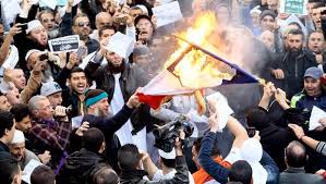 Image result for picture of hundred protest islamic law in australia