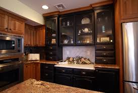 kitchen cabinets with a distressed