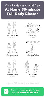 At Home 30 Minute Full Body Blaster Click To View And Print This Illustrated Exercise Body Workout At Home Morning Workout At Home Full Body Workout At Home
