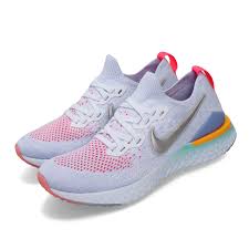 Details About Nike Epic React Flyknit 2 Gs Aluminum Silver Blue Pink Kid Women Shoe Aq3243 414