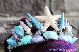 Your kids can pick a shell and paint it green. How To Make A Diy Mermaid Crown With Seashells Creative Green Living