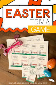 Sep 23, 2021 · we have listed halloween trivia questions and answers to use at a party or to test your knowledge of halloween. Easter Trivia Game Printables Sunshine And Rainy Days