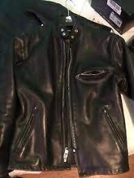 Schott Nyc Usa 641 Steerhide Leather Biker Jacket Heavy Duty Black Men Size 38 M Ebay