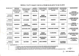 Rainbow Fm Duty Chart Of Rjs From 30 09 2019 To 06 10 2019