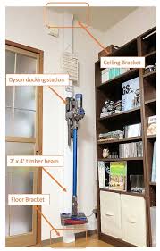 Ceiling Floor Bracket Wall Mount Dyson Docking Station No Screws In Wall No Wall Damage Bathroom Remodel Designs Cleaning Walls Timber Beams