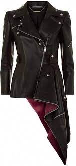 Alexander Mcqueen Leather Asymmetric Peplum Biker Jacket Alexandermcqueen Clothes Fashion Beautiful Jacket